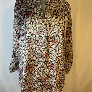 Daniel Rainn Floral Blouse - Black, White, Red